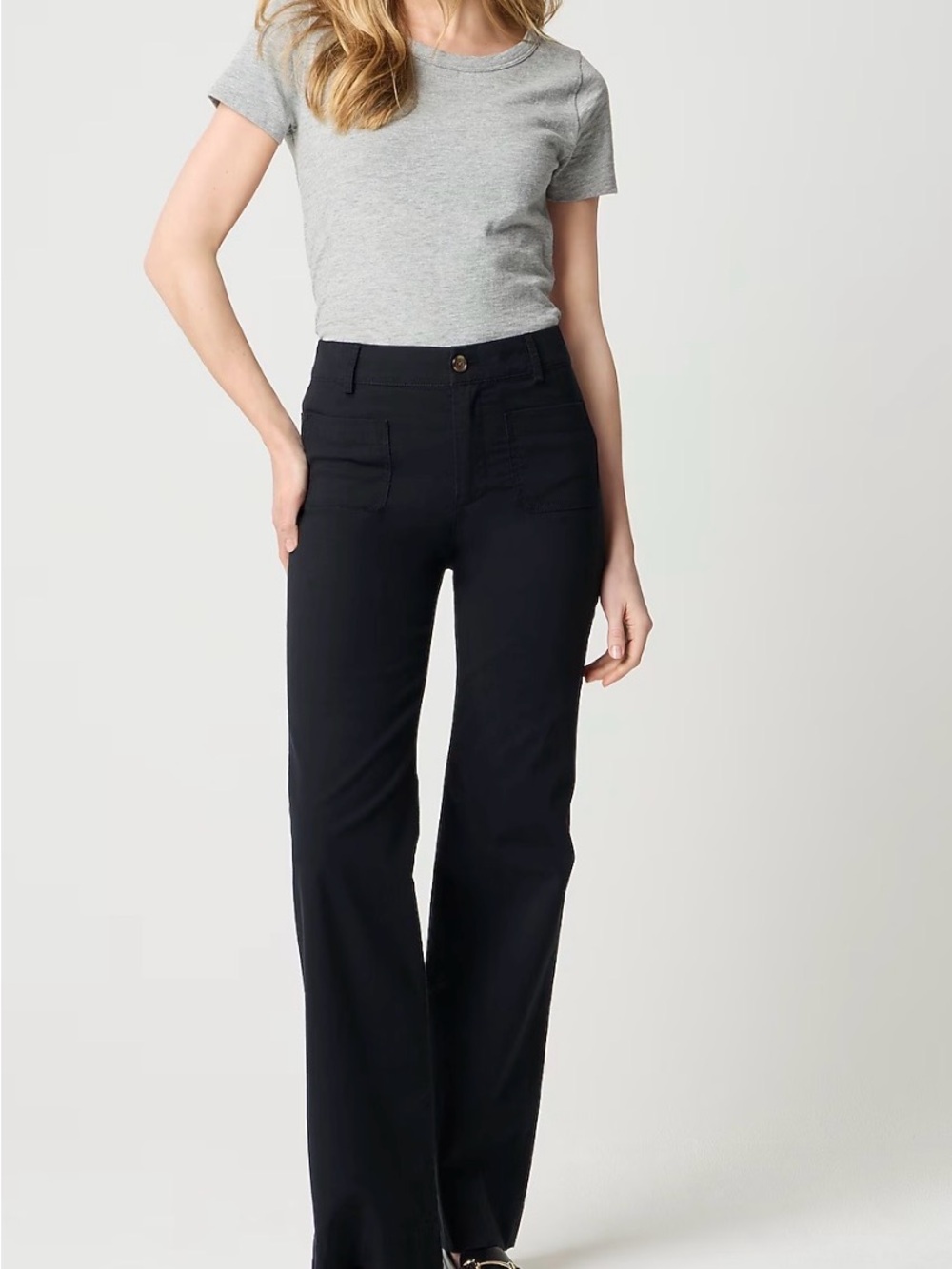 J Crew Lizzie Pant. High-Rise Wide Leg Pants in Black